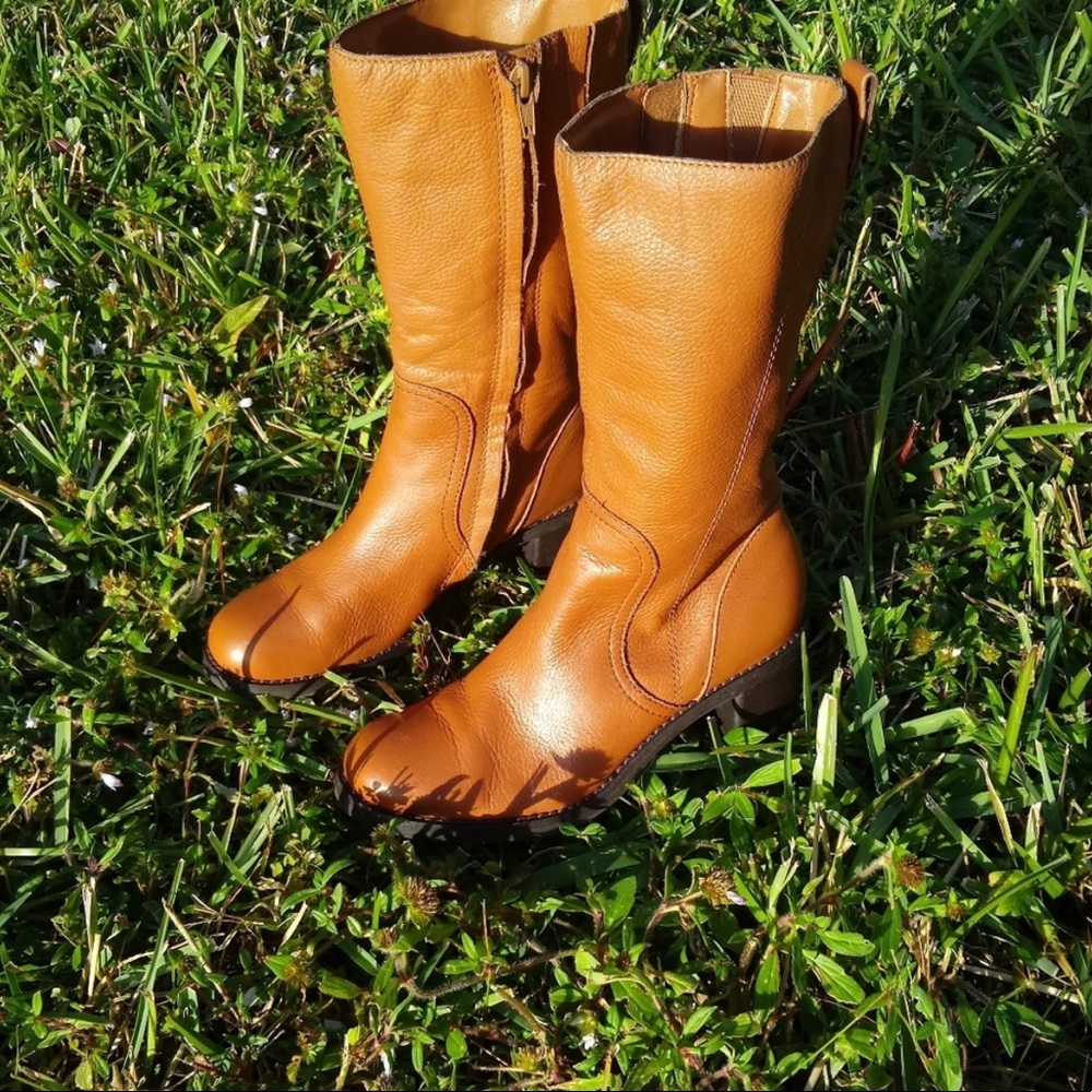 Tan Leather Boots size 6